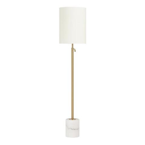 Marble And Brass Telescoping Quinn Floor Lamp | World Market