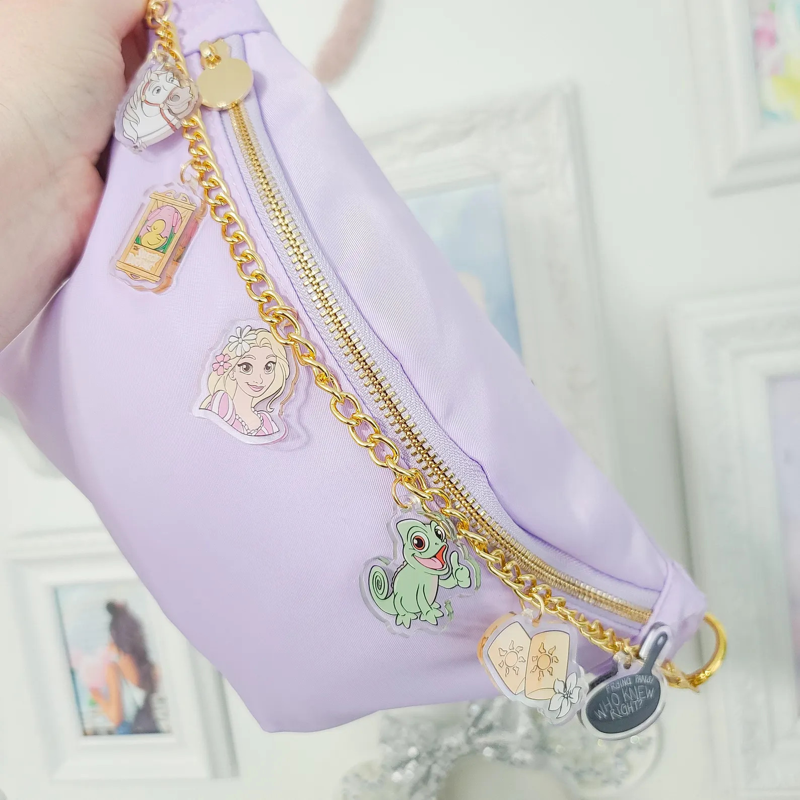 Rapunzel Bag Charm | Enchanted Castle & Sparkling Crystal Beads | Women Handbag Charms, Bag Acces... | Etsy (Global)