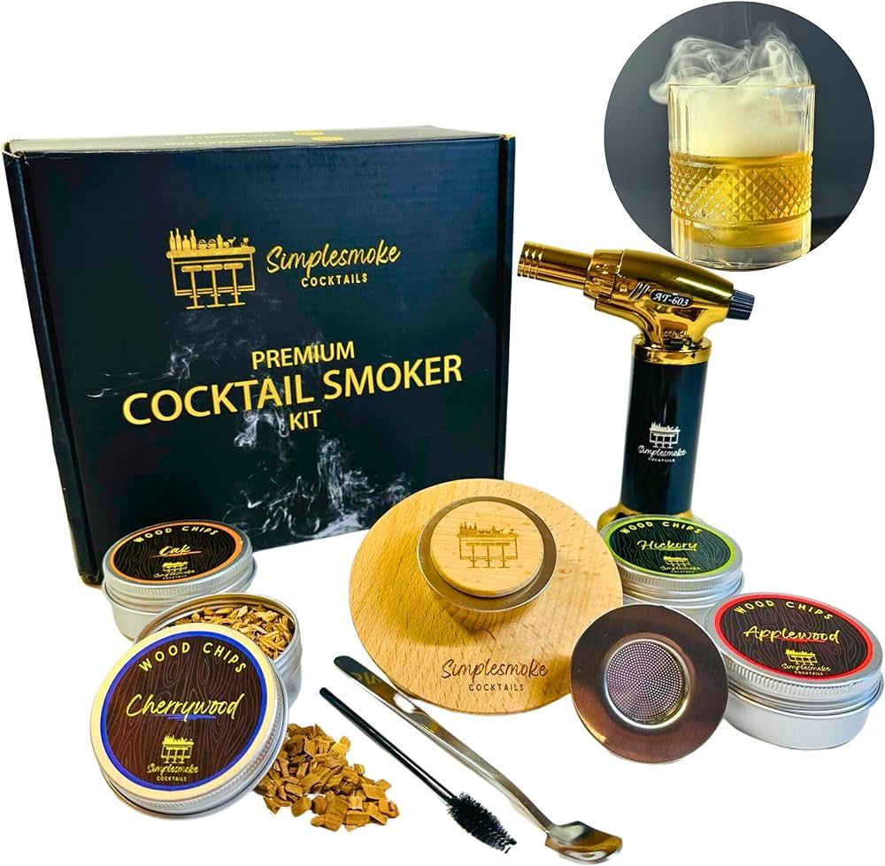 Simplesmoke Cocktail Smoker Kit with Torch | Whiskey Smoker | Old Fashioned Smoker Kit | Bourbon,... | Amazon (US)