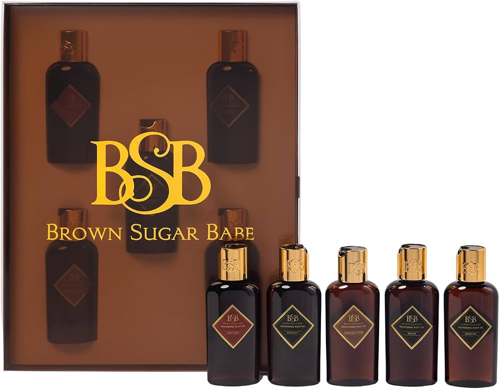 Brown Sugar Babe Body Oil Gift Set, Five Scents are Creme De La Creme, Wild Card, Rich Aunty, Mad... | Amazon (US)