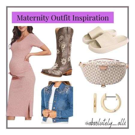 Dress the bump | maternity wear | maternity clothes | cowboy boots | jean jacket 

#LTKbump #LTKitbag #LTKshoecrush