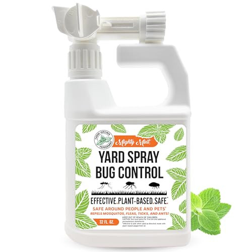 Mighty Mint Peppermint Oil Lawn & Yard Bug Control Spray – Natural Outdoor Pest Repellent for Fleas, Ticks, Mosquitoes, Ants, and More – Plant-Based, Extra-Strength Formula – 32 oz | Amazon (US)