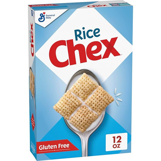 Rice Chex Gluten Free Breakfast Cereal, Homemade Chex Mix Ingredient, 12 oz | Amazon (US)