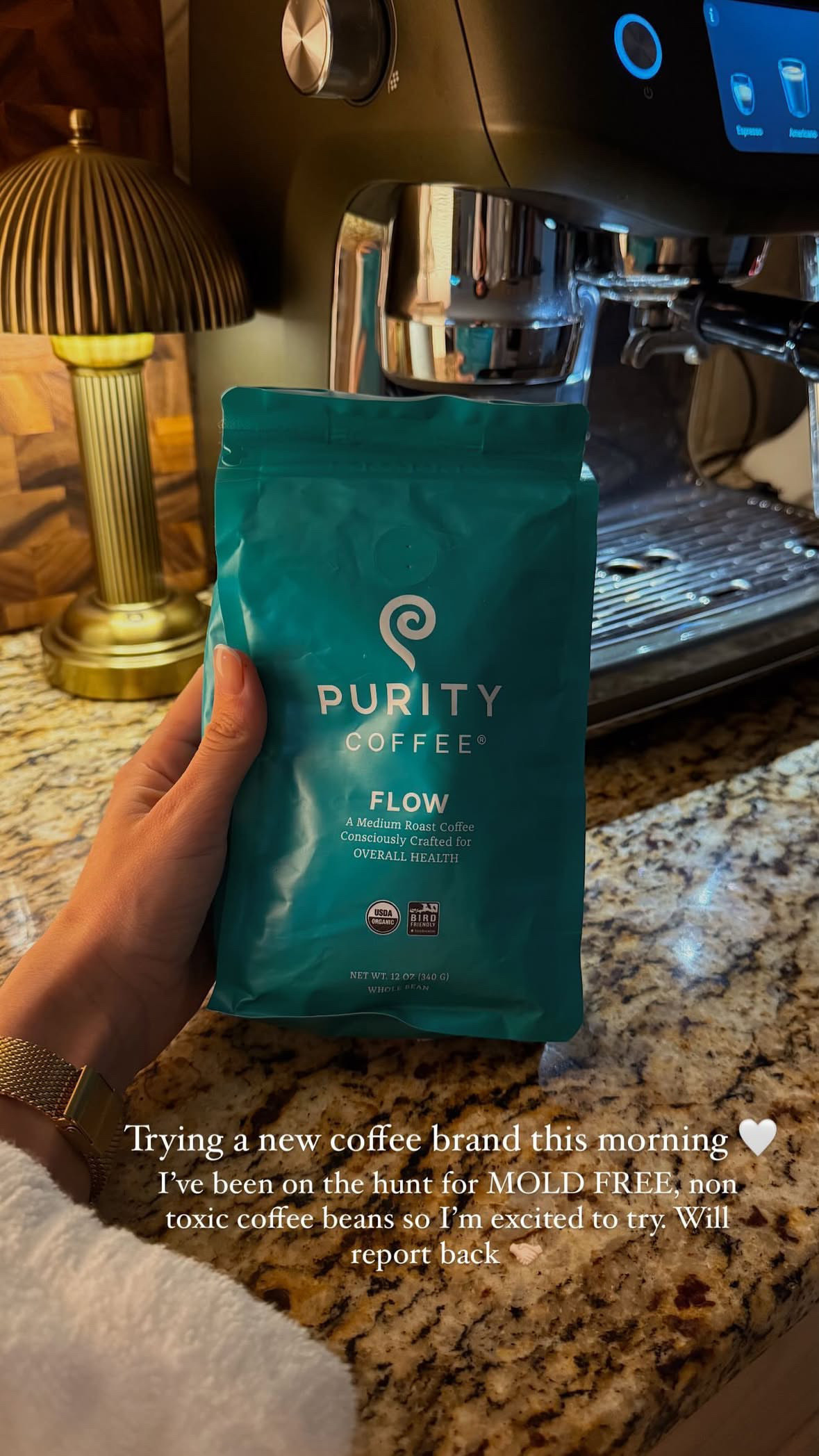 Trying a new coffee brand this morning. I've been on the hunt for MOLD FREE, non toxic coffee beans so I'm excited to try. Will report back! 

 