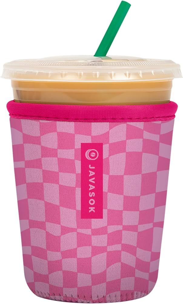 Sok It Java Sok Iced Coffee & Cold Soda Insulated Neoprene Cup Sleeve (Pink Grand Prix, Small: 18... | Amazon (US)