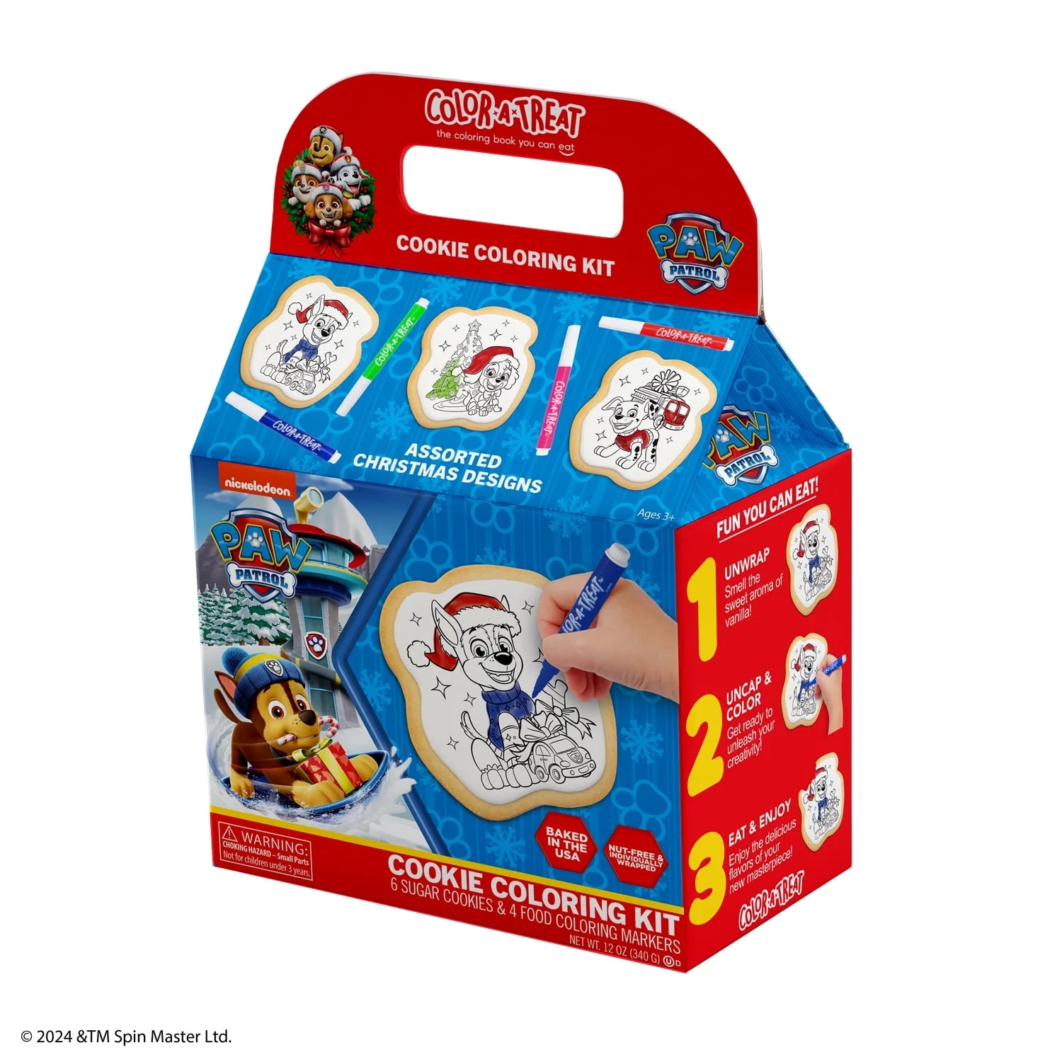 Nickelodeon PAW Patrol Christmas  Cookie Coloring Kit by Color-a-Treat, 12oz, Includes 6 Individu... | Walmart (US)