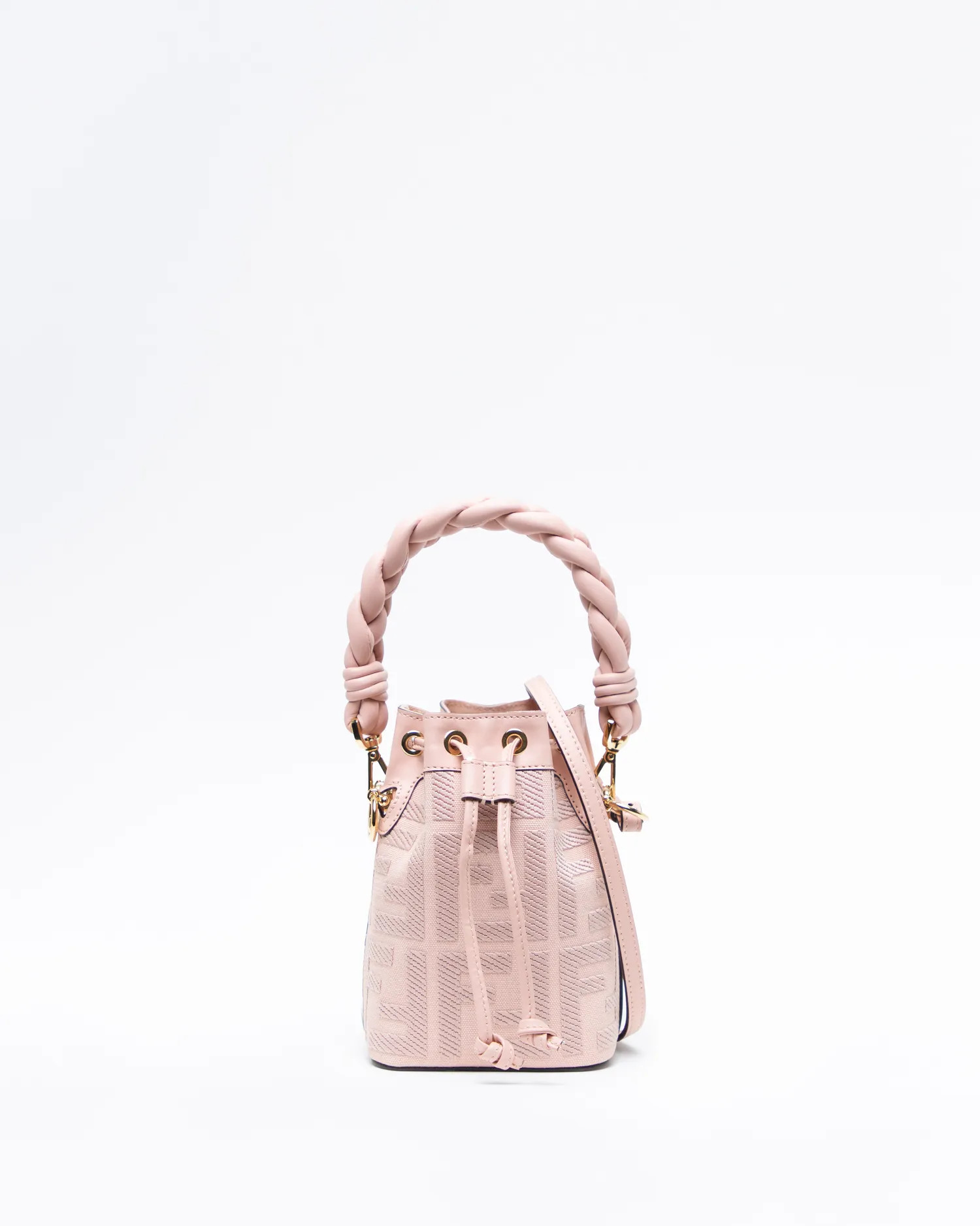 Canvas Mini Mon Tresor Braided Bucket Bag | Vivrelle