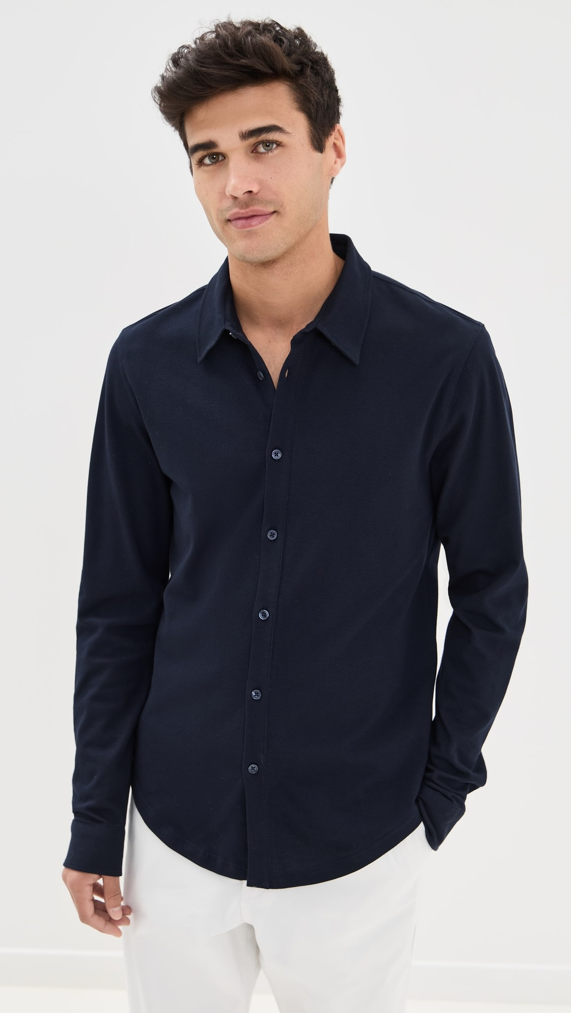 Giles Pique Knit Button Down | Shopbop