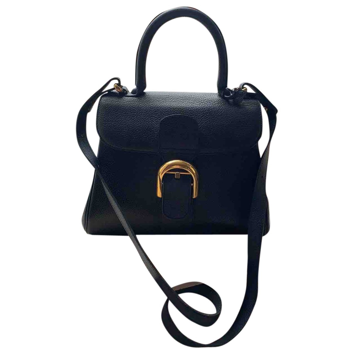 Delvaux Le Brillant Navy Leather handbag for Women | Vestiaire Collective (Global)