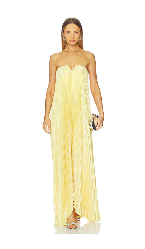 L'IDEE Black Tie Gown - Butter in Yellow. Size 12/L. Also in 6/XS, 8/S. | Revolve Clothing (Global)
