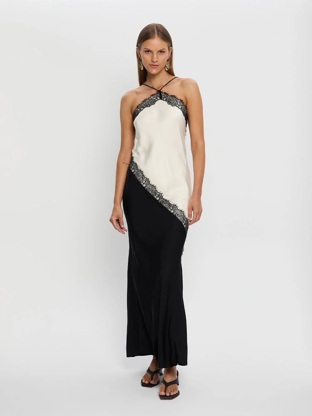 Sylvia Maxi Dress | Cream and Black Lace Dress - KIVARI | Kivari (AU/NZ)