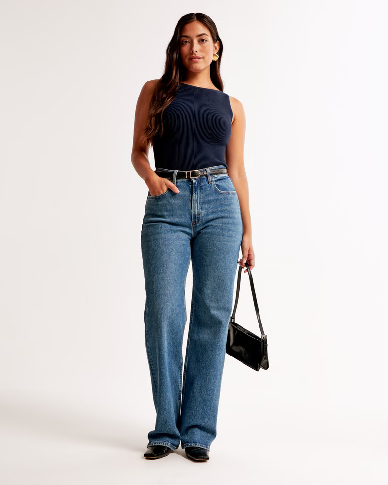 Women's Curve Love High Rise 90s Relaxed Jean | Women's Bottoms | Abercrombie.com | Abercrombie & Fitch (US)