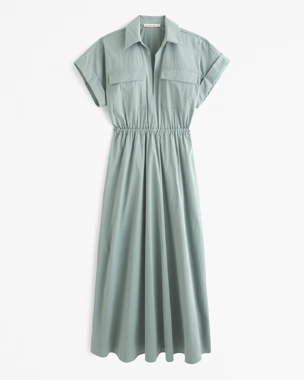 Women's Utility Maxi Shirt Dress | Women's Dresses & Jumpsuits | Abercrombie.com | Abercrombie & Fitch (US)