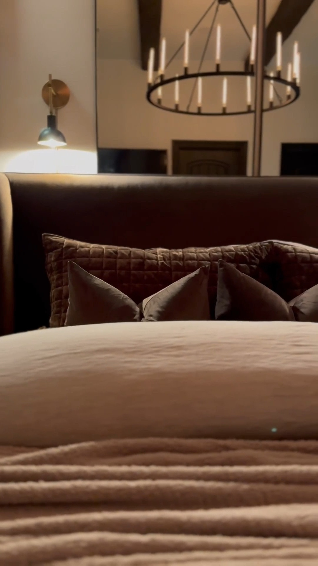 A little bedroom inspo for ya! 🖤 Wrapped in CHOCOLATE and VELVET, two of my FAVORITE things 🫶🫶
My little of slice of comfort and luxury 🫶

Platform Bed
Cozy Comforter 
Interior Design

#cozy #interiordesign #platformbed #velvetbed #comforter #moodybedroom #platformbed #bedroomdecor #neutralbedroom

#summerthompsonstyles


#LTKdayinmylife #LTKvlog #LTKHome