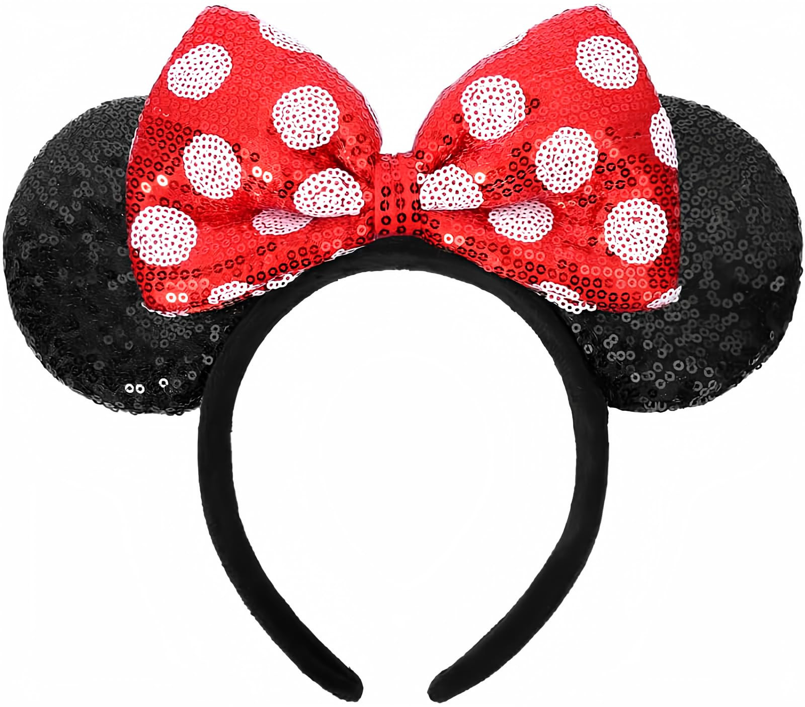ETLUK Mouse Ears Headband, Mouse Ears Sequin Bow Headbands for Women Girls, Cosplay Accessories P... | Amazon (US)