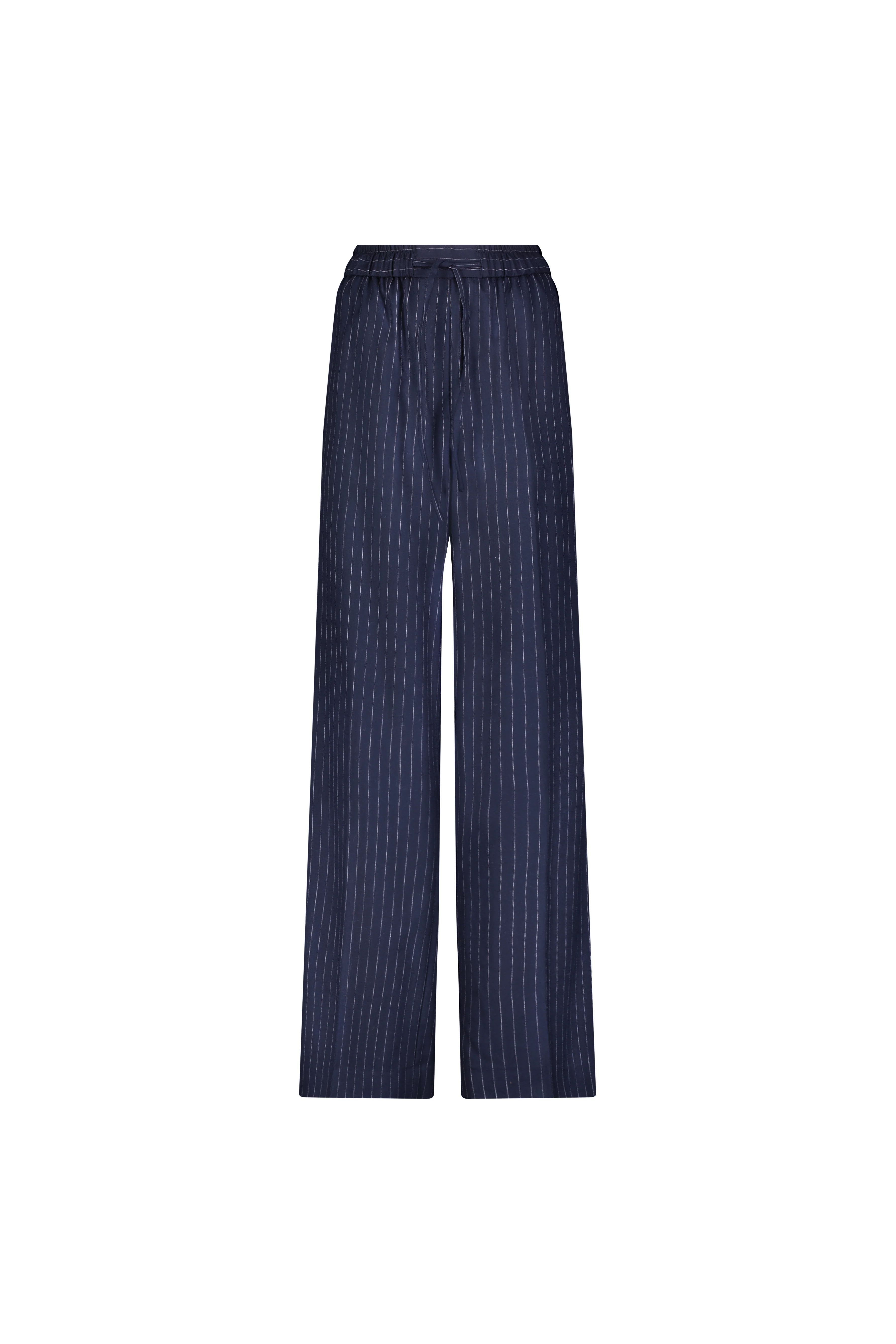 Pinstripe Wool Twill Relaxed Drawstring Pant | MAYSON the label