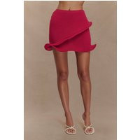 Haisley Knit Mini Skirt - Raspberry | MESHKI US