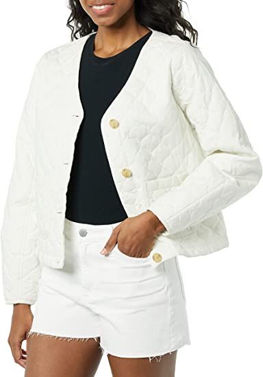 Goodthreads Women's Cotton Poplin Quilted Transitional Jacket | Amazon (US)