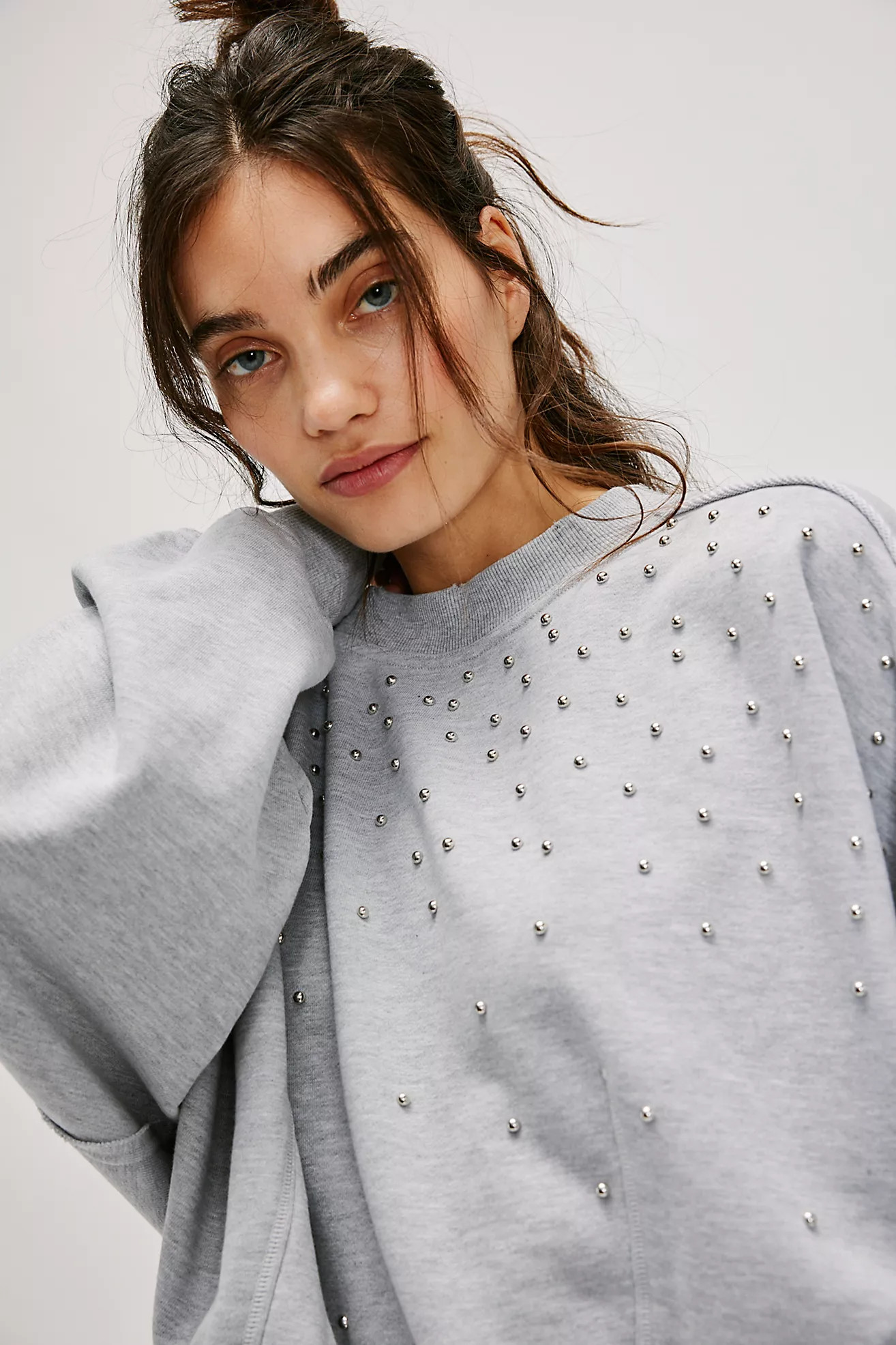 Gaia Studded Sweatshirt | Free People (Global - UK&FR Excluded)