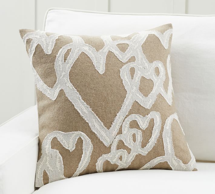 Floating Heart Pillow Cover | Pottery Barn (US)