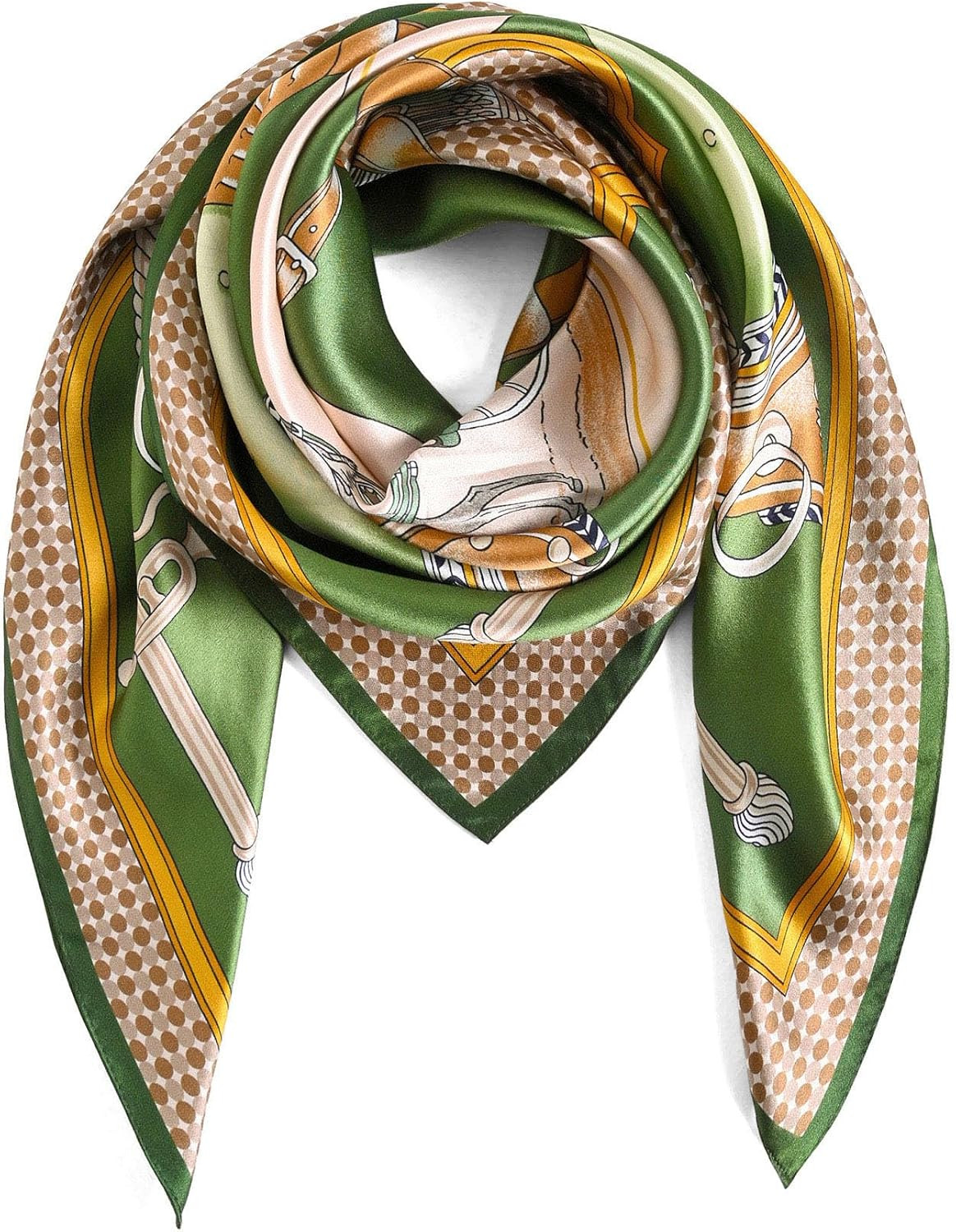 100% Mulberry Silk Scarf for Women 35"x 35" Large Square Lightweight Headscarf Silk Shawls Hair Wrap-Gift Packed | Amazon (US)
