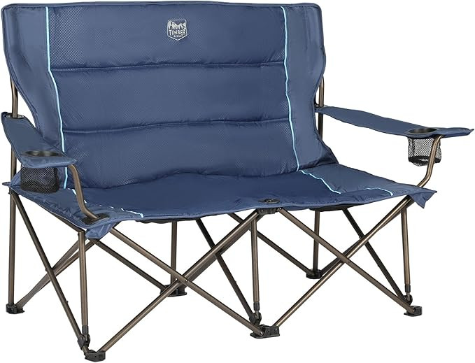 Timber Ridge 2 Person Folding Loveseat Comfortable Double Foldable Camping Chair Folding Lawn Cha... | Amazon (US)