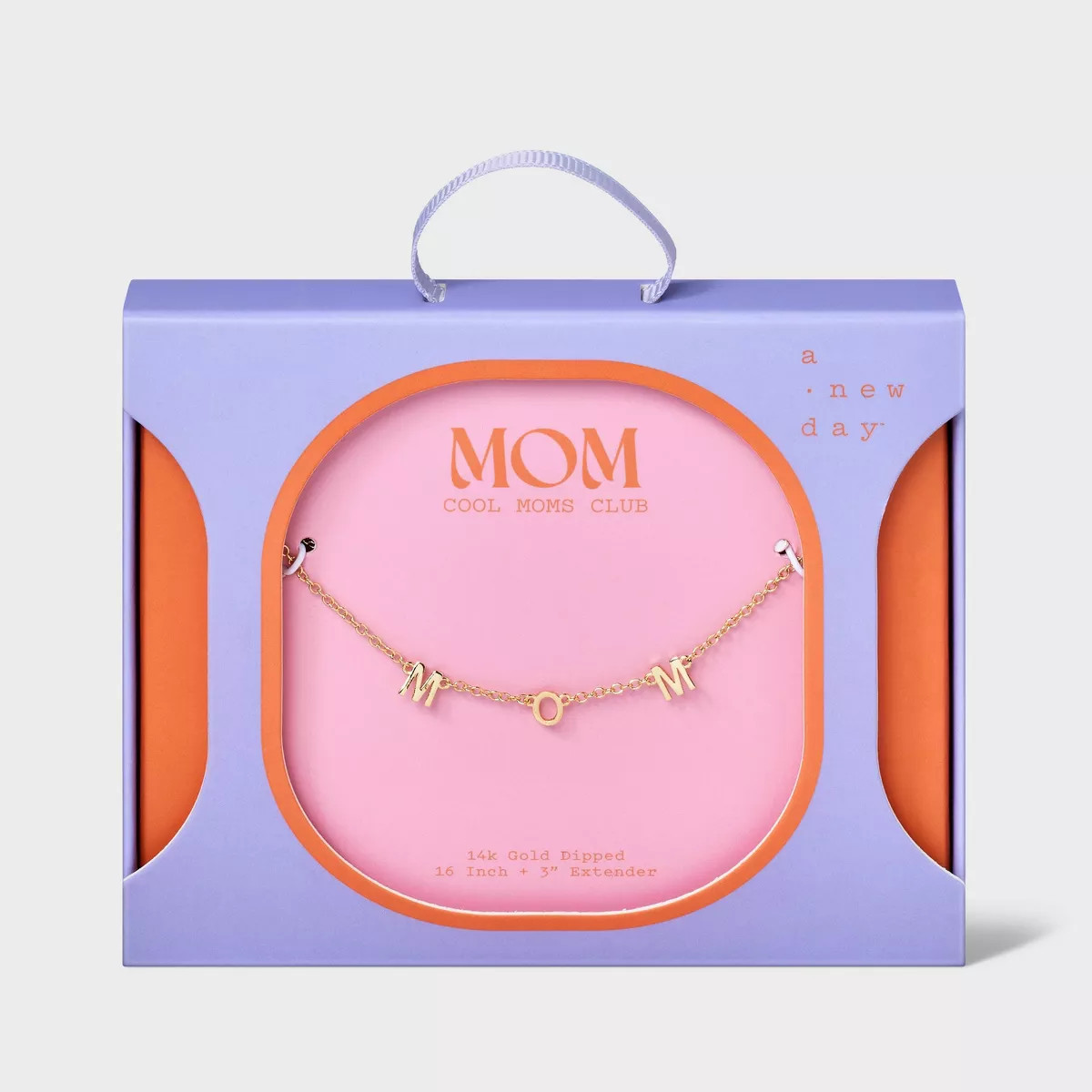 14K Gold Dipped "Mom" Station Necklace - A New Day™ Gold | Target