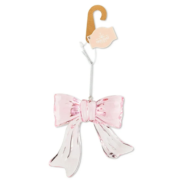 Pink Bow Ornament, 4", by Holiday Time | Walmart (US)