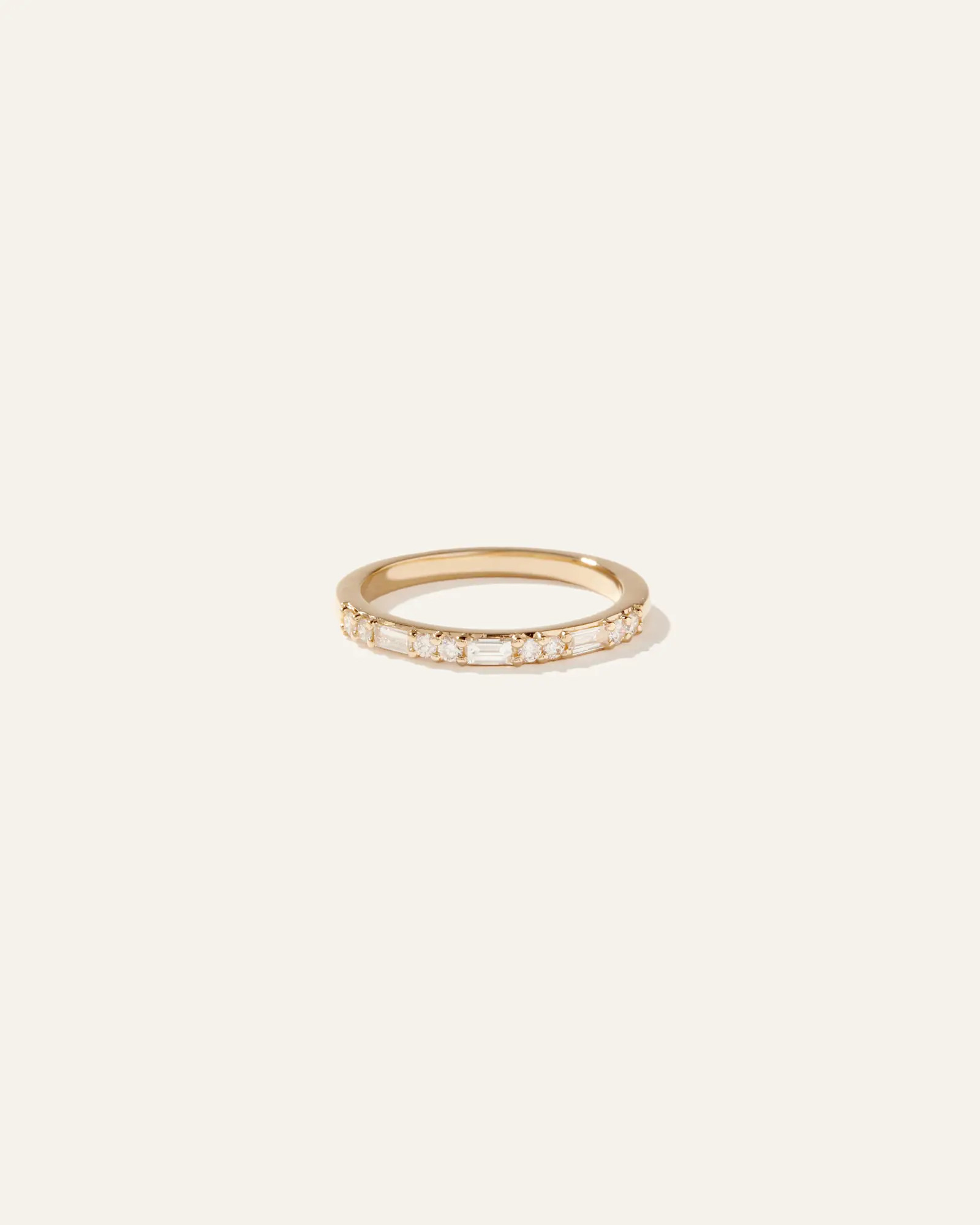 Diamond Alternating Baguette & Round Band | Quince