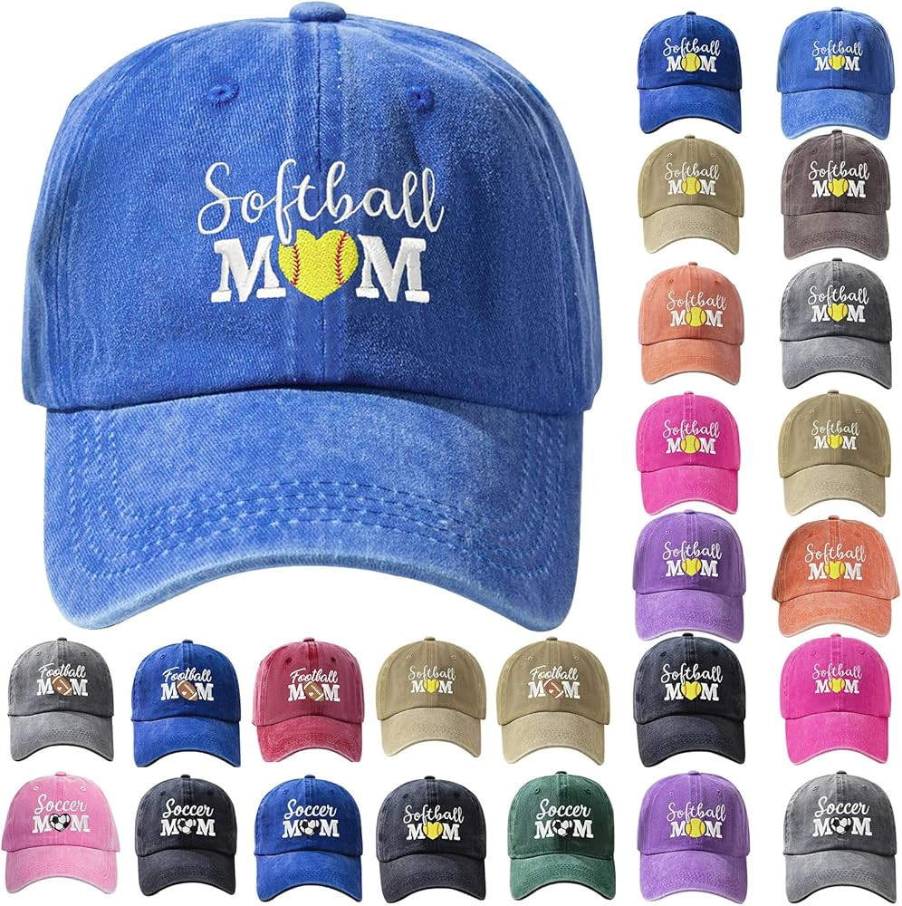 Womens Baseball Caps Baseball Softball Mom Hat Embroidery Adjustable Baseball Cap Cute Sport Hats... | Amazon (US)