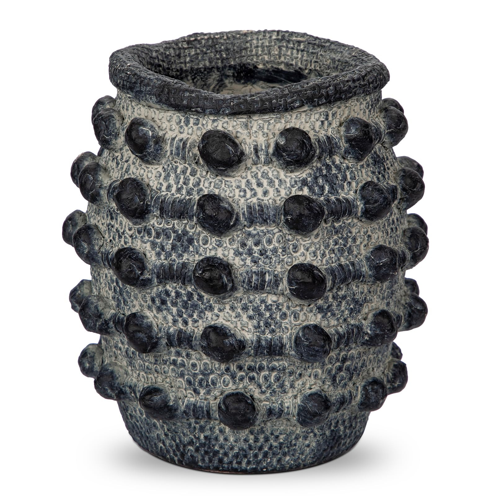 Rustic Farmhouse Vase, Boho Smoky Black Vase for Pampas Grass Small Textured Knotted Vase for Flo... | Amazon (US)
