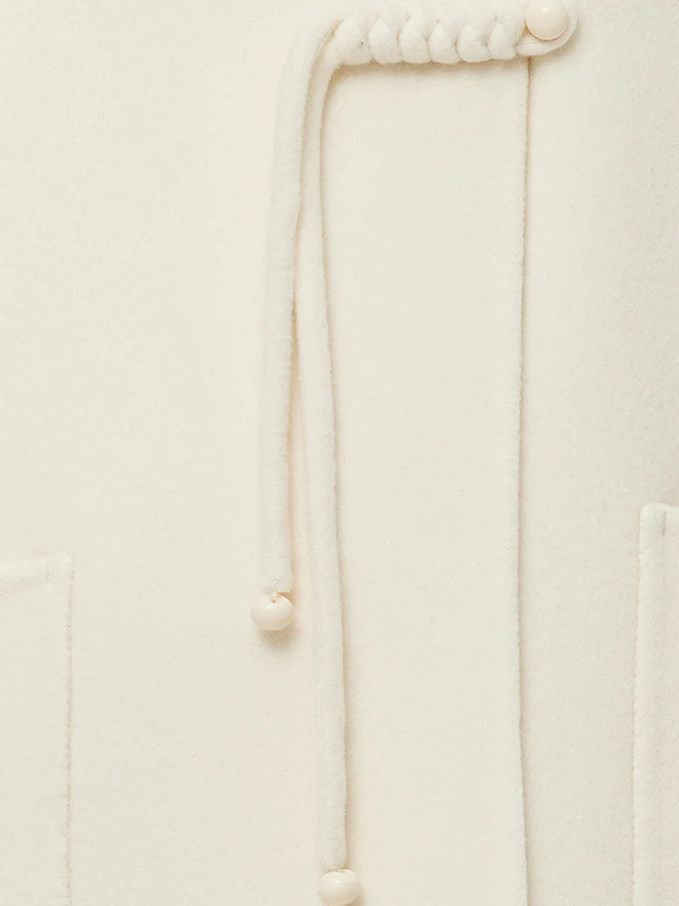 Manteau pour femmes en Cachemire à col en V | GOELIA