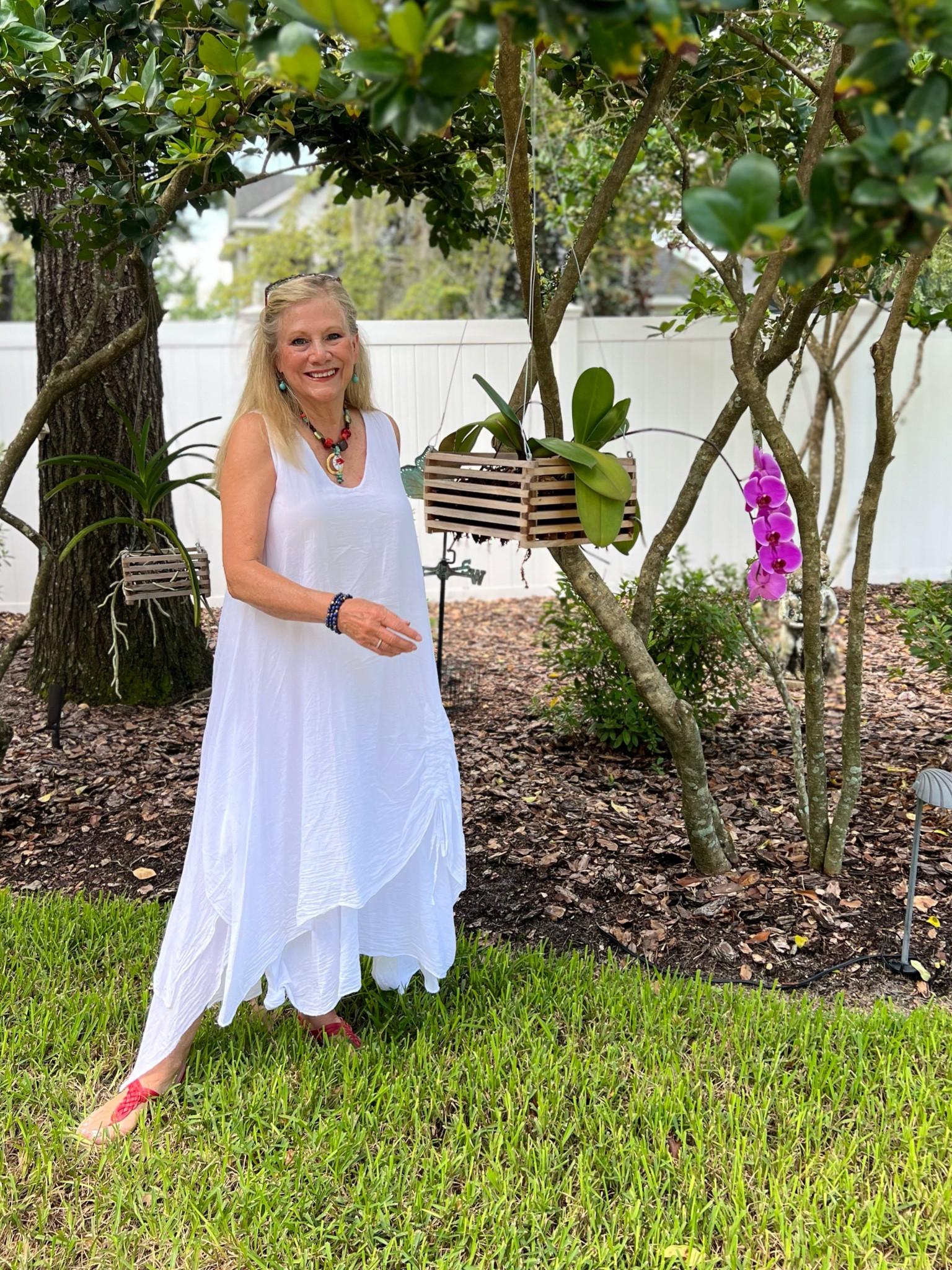 Keep cool in the summer heat by wearing white and adding bright accessories.

#LTKSeasonal #LTKStyleTip