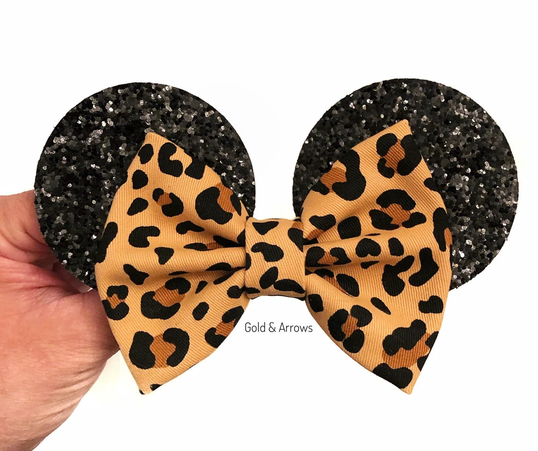 Animal Kingdom Minnie Ears Bow, Mouse Ears Headband, Minnie Headband, Mouse Ears Headband, Mouse ... | Etsy (US)
