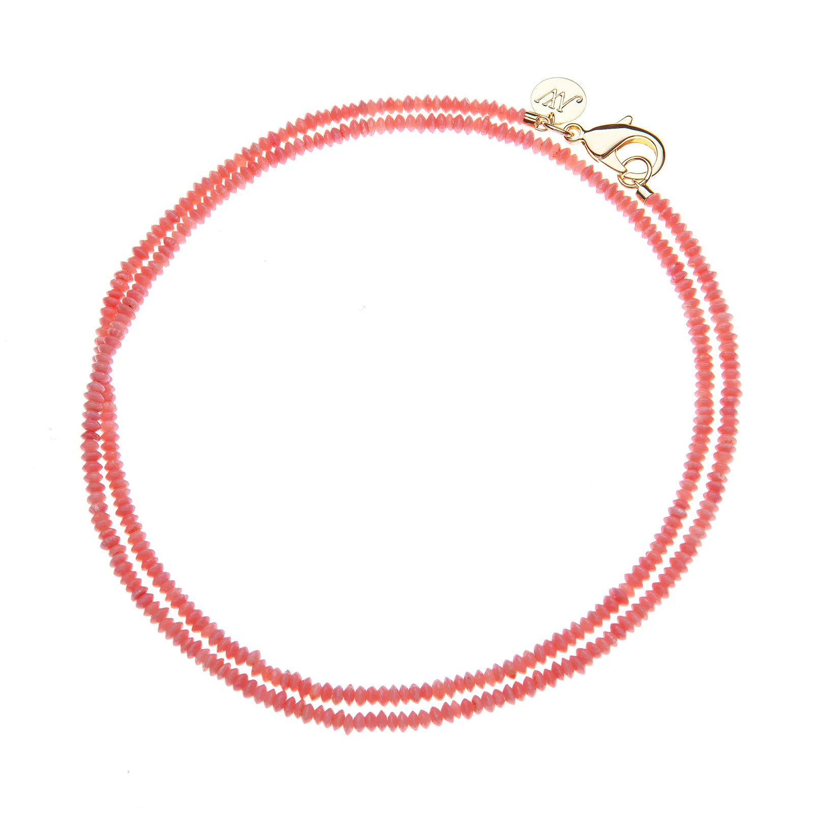 Double Wrap Beaded Necklace in Peachy Coral SALE | Jane Win