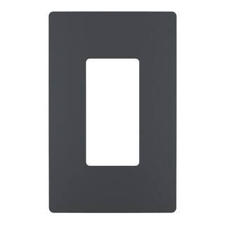 radiant 1 Gang 1-Decorator Rocker Screwless Wall Plate, Graphite (1-Pack) | The Home Depot