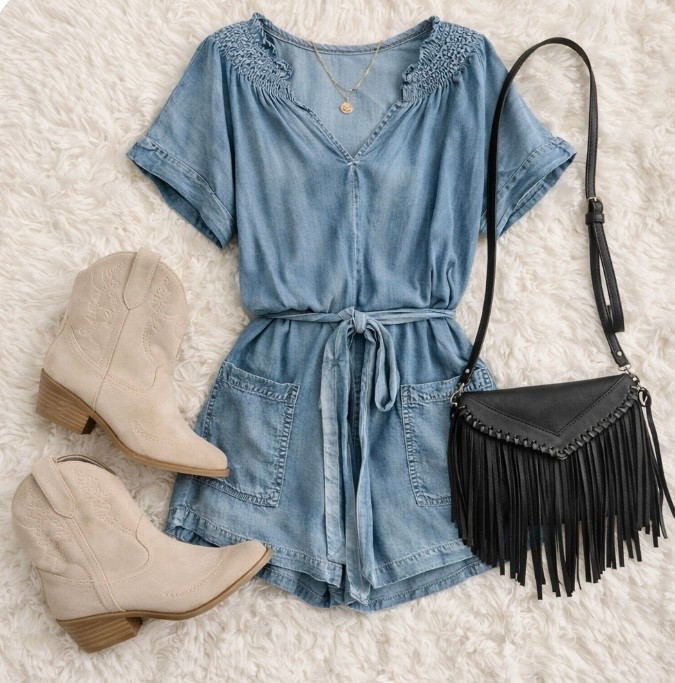 Denim romper + western boots = the easiest cute outfit 🤍
Perfect for concerts, brunch, or casual summer days. Everything is linked on my LTK!



#LTKgrwm #LTKMidsize #LTKootd