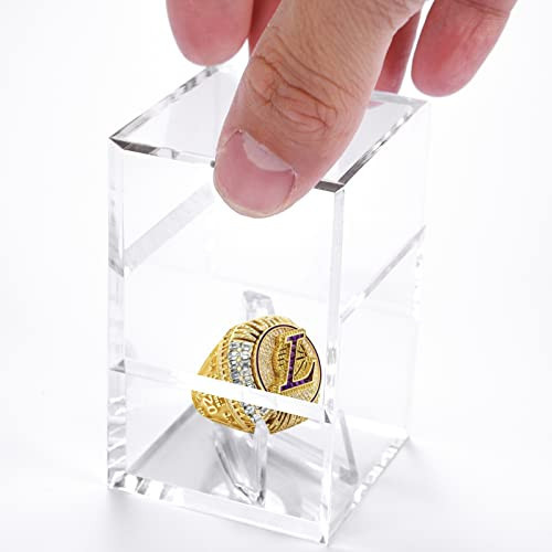 Foboull Championship Ring Display Case, Acrylic Display Box and Holder for Super Bowl, Championship, and Baseball Rings, for Collectors and Enthusiasts, 1pc | Amazon (US)