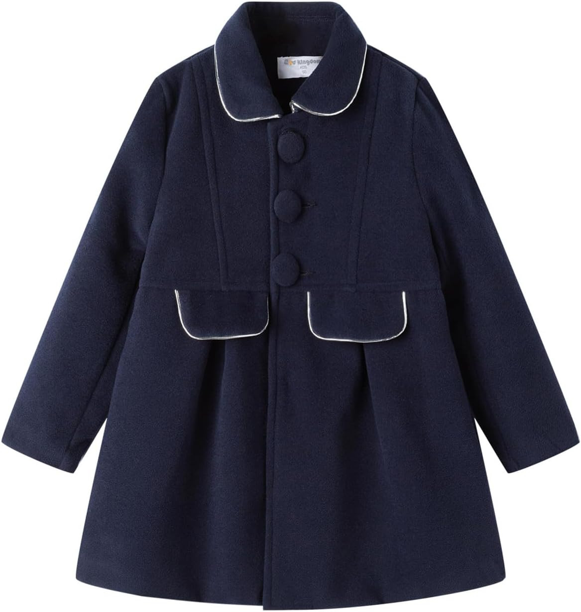 Mud Kingdom Girls Peacoat Dress Coat Faux Wool Lapel Outerwear | Amazon (US)