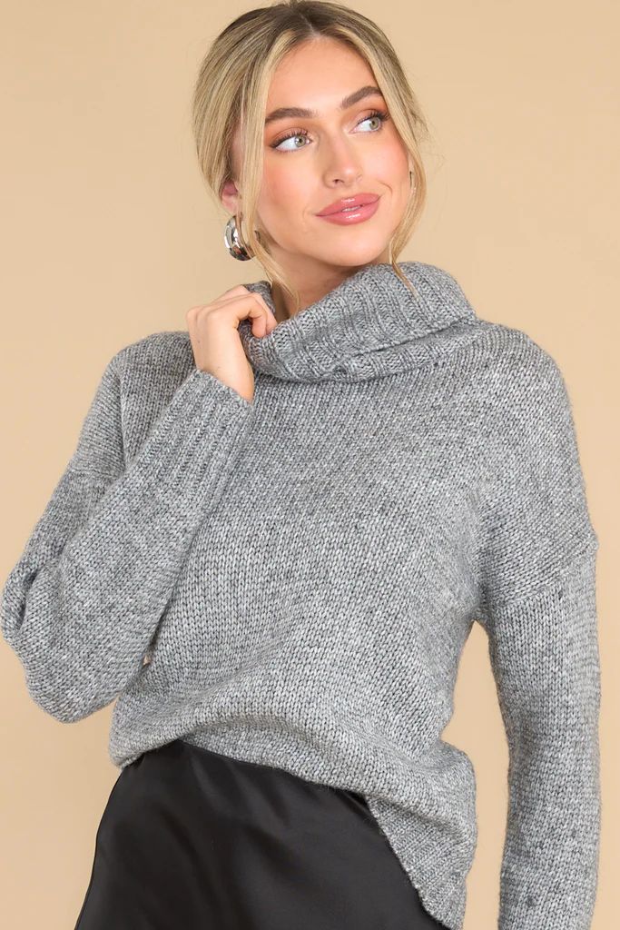 Tuck It In Grey Sweater | Red Dress 