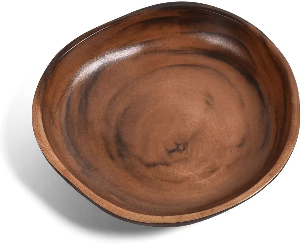 Merritt Designs Faux Sequoia Wood 6-inch Melamine Appetizer/Snack Plate, Set of 4 | Amazon (US)