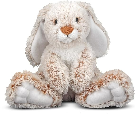 Melissa & Doug Burrow Bunny Stuffed Animal Plushie with Big Feet, Floppy Ears & Fluffy Tail, Ador... | Amazon (US)