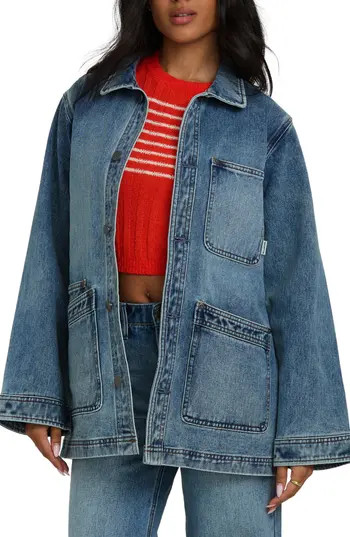 Billabong Oversize Denim Chore Coat in Atlantic Deep at Nordstrom Rack, Size Large | Nordstrom Rack