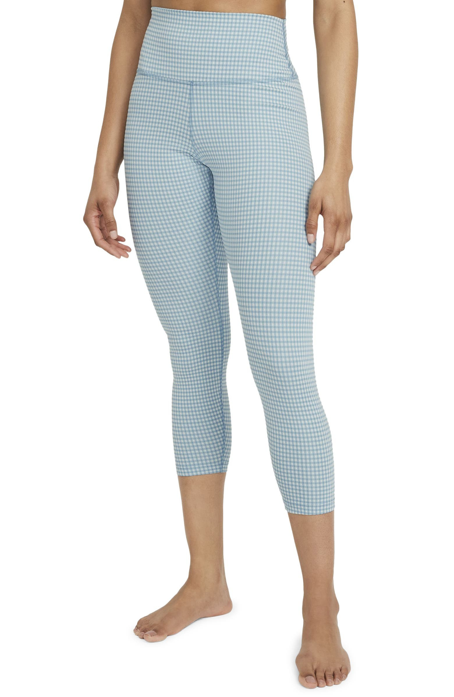 Yoga Gingham High Waist Crop Leggings | Nordstrom | Nordstrom