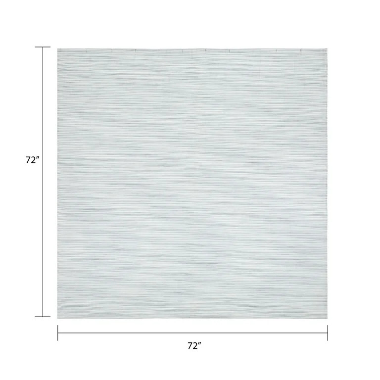 Better Homes & Gardens M\u00e9lange Stripe Shower Curtain Blue, BCI Cotton, Recycled Polyester, 7... | Walmart (US)