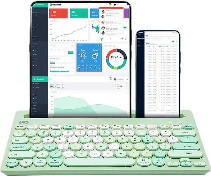 Wireless Keyboard Multi-Device, Bluetooth and 2.4G Dual Mode, Switch to 3 Devices for Cellphone, ... | Amazon (US)