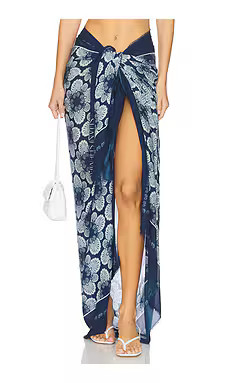 Shani Shemer Print Pareo Skirt in Blue Print from Revolve.com | Revolve Clothing (Global)
