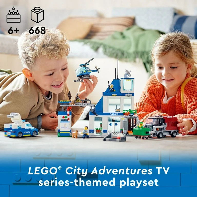 LEGO City Police Station with Van, Garbage Truck & Helicopter Toy 60316, Gifts for 6 Plus Year Ol... | Walmart (US)