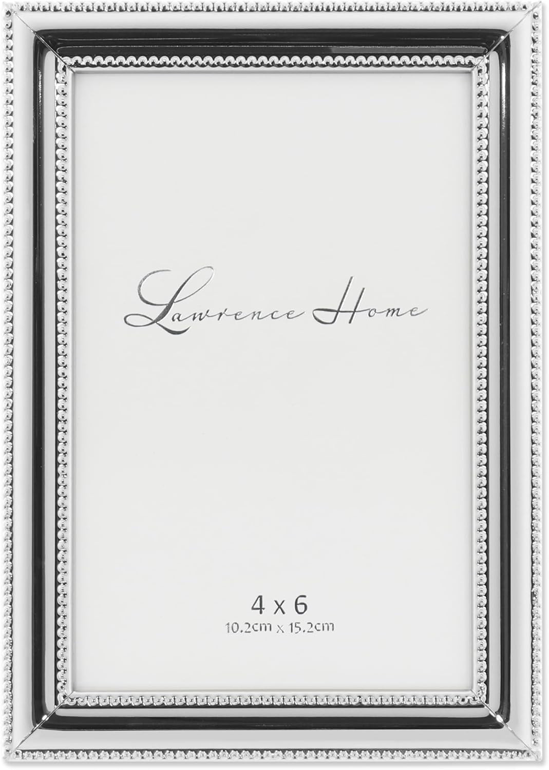 Amazon.com: Lawrence Frames 510746 4x6 Metal Picture Frame Silver-Plate with Delicate Beading | Amazon (US)