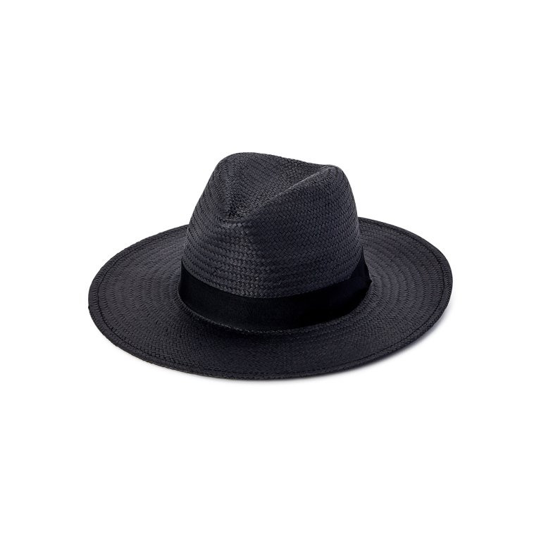 Scoop Women's Black Straw Fedora - Walmart.com | Walmart (US)